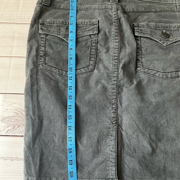 London Jean Smoky Gray Corduroy Skirt – Size 14 Office Church Casual Stretchy - Picture 6 of 7